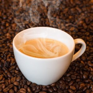 hot coffee with cinnamon